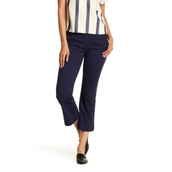 Jason Wu Navy Cropped Pants - Picture 1 of 8